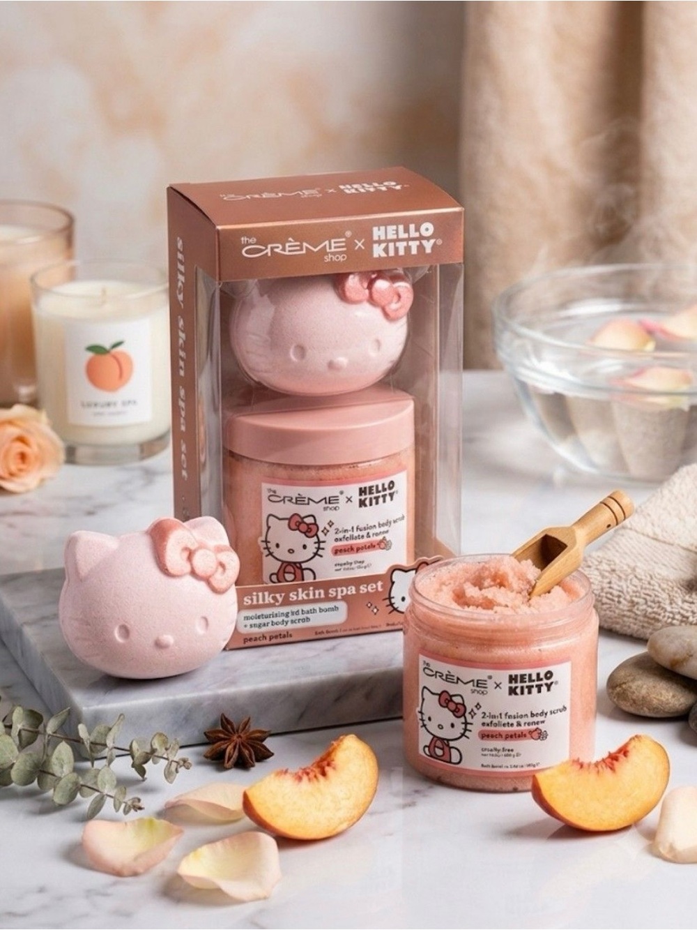 The Crème Shop x Hello Kitty Silky Skin Spa Set Full Size NWT